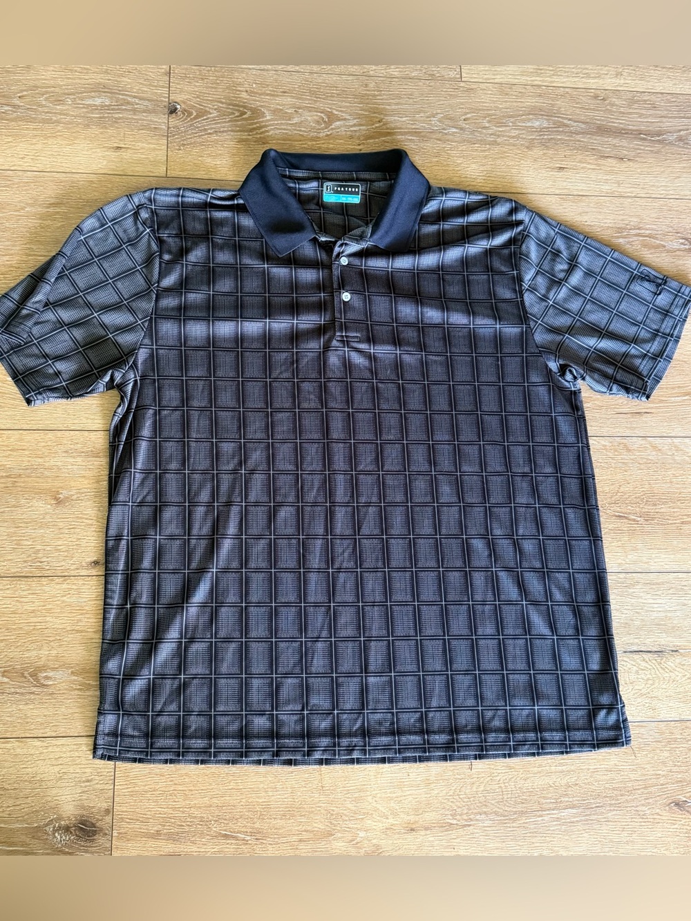 PGA Tour Black Pattern Golf Polo XXL